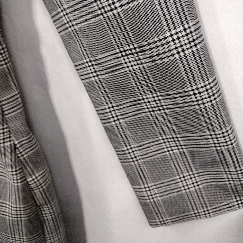 NWOT Zara Plaid Blazer Dress Women's S Black White Office Career Retro Y2K 90s - Picture 4 of 11